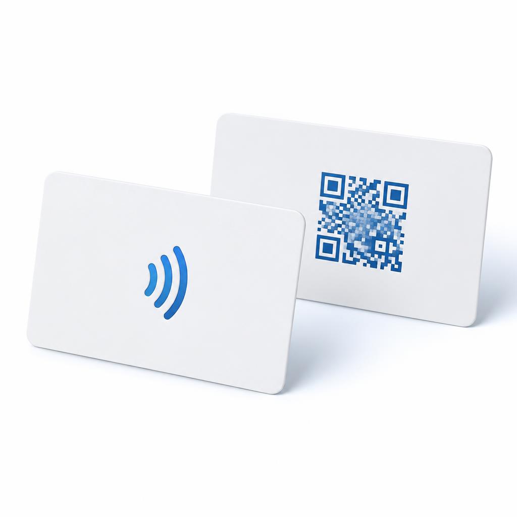 White NFC + QR Review Card